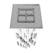 Avenue Lighting HF1903 The Original Glacier 41-lt 36" LED Pendant - Polished Chrome/Bubbled