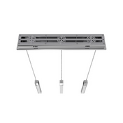 Avenue Lighting HF1900 The Original Glacier 3-lt 37" LED Pendant - Polished Chrome/Bubbled