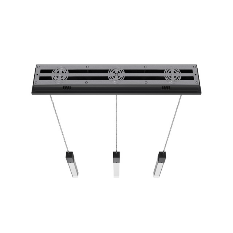 Avenue Lighting HF1900 The Original Glacier 3-lt 37" LED Pendant - Black/Clear
