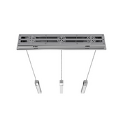 Avenue Lighting HF1900 The Original Glacier 3-lt 37" LED Pendant - Polished Chrome/Clear