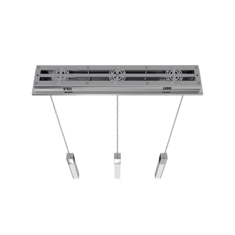Avenue Lighting HF1900 The Original Glacier 3-lt 37" LED Pendant - Polished Chrome/Clear