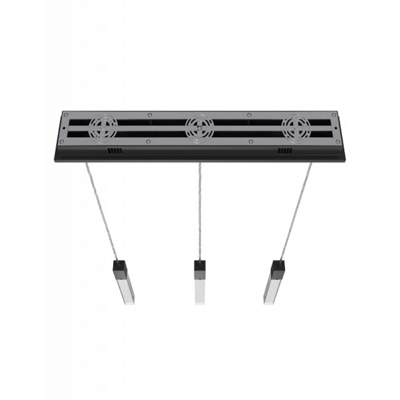 Avenue Lighting HF1900 The Original Glacier 3-lt 37" LED Pendant - Black/Bubbled
