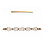 Avenue Lighting HF7955 Avra 5-lt 48" LED Pendant - Aged Brass