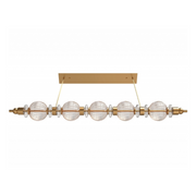 Avenue Lighting HF7955 Avra 5-lt 48" LED Pendant - Aged Brass