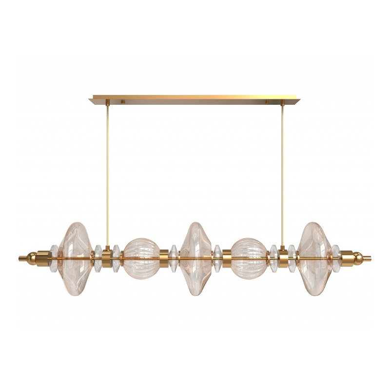 Avenue Lighting HF7977 Avra 5-lt 45" LED Pendant - Aged Brass