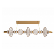 Avenue Lighting HF7977 Avra 5-lt 45" LED Pendant - Aged Brass