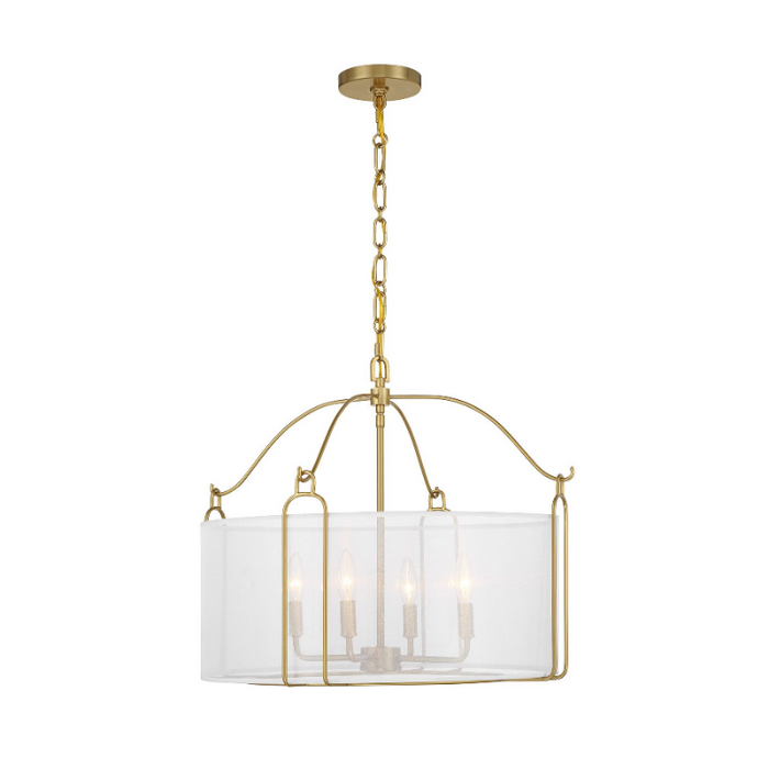 Savoy House 7-1693-4 Ashlay 4-lt 22" Pendant - Warm Brass