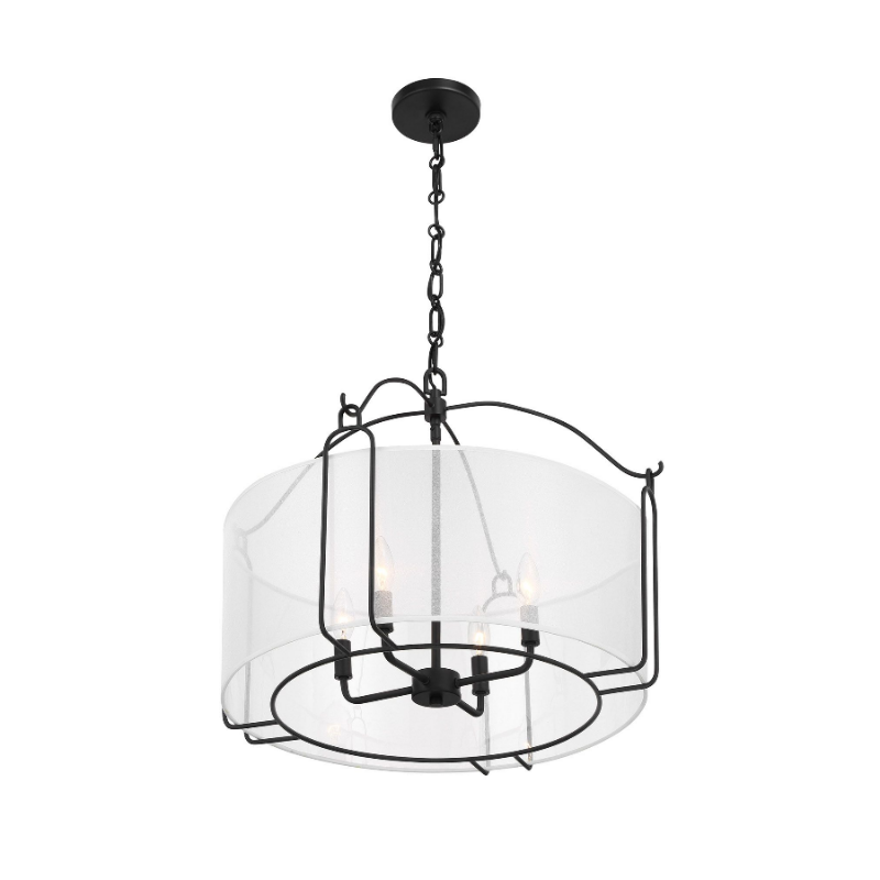 Savoy House 7-1693-4 Ashlay 4-lt 22" Pendant - Matte Black