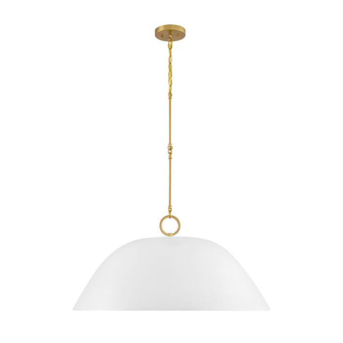 Savoy House 7-2918-1 Alta 1-lt 30" Pendant - White Bisque and Brass