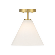 Savoy House 7-4011-1 Blair 1-lt 10" Mini-Pendant/Semi-Flush Mount - Warm Brass