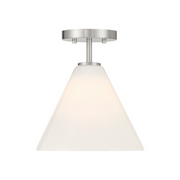 Savoy House 7-4011-1 Blair 1-lt 10" Mini-Pendant/Semi-Flush Mount - Satin Nickel