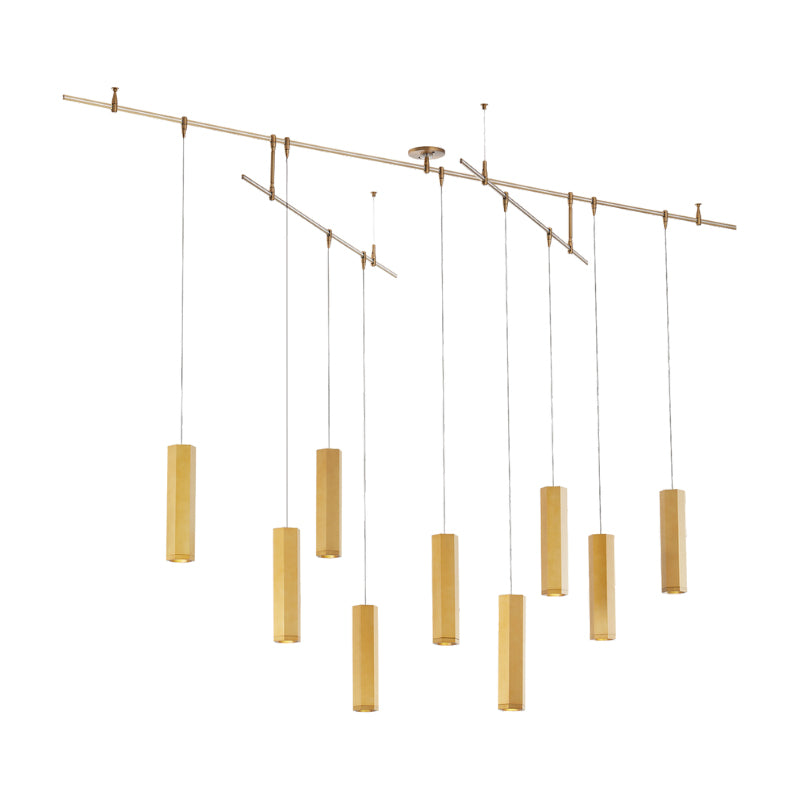 Visual Comfort 700BLKS9R-LED930S Blok 9-lt 96" LED Chandelier, Surface