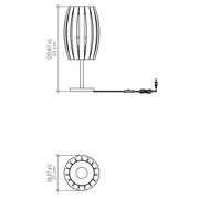 Accord 7011 Barrel 1-lt 21" Tall LED Table Lamp