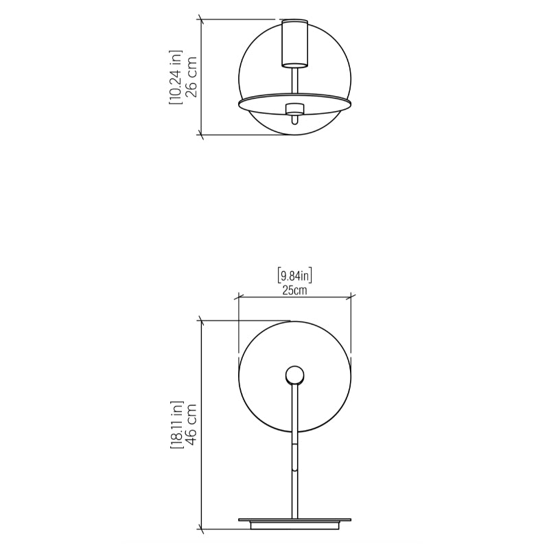 Accord 7057 Dot 1-lt 18" Tall LED Table Lamp
