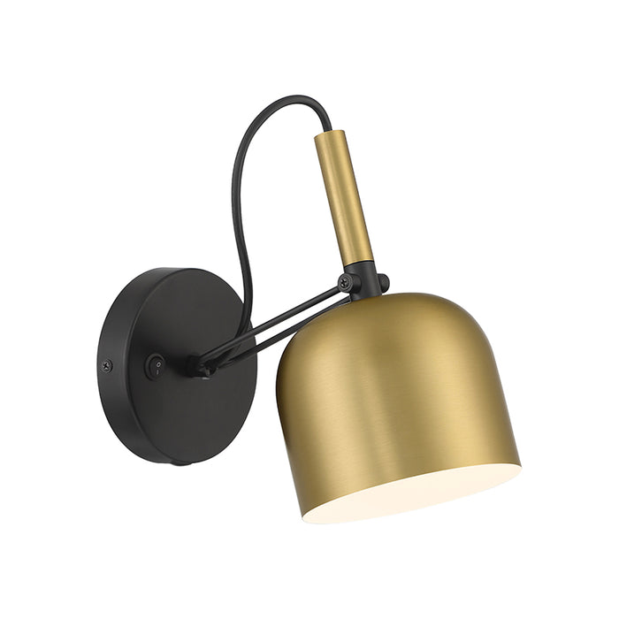 Access 72018LEDD Porto 1-lt 10" Tall LED Reading Light - Antique Brushed Brass with Black