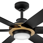 Hinkley 906964 Andros 64" Indoor/Outdoor Smart Ceiling Fan with LED Light Kit - Matte Black