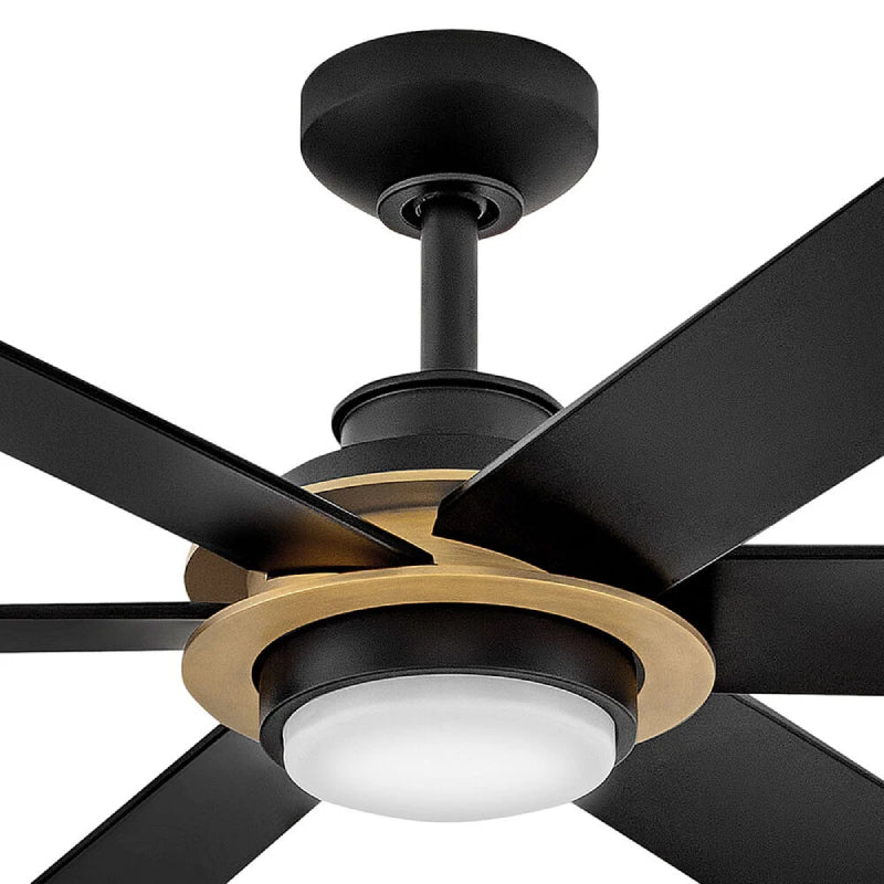 Hinkley 906964 Andros 64" Indoor/Outdoor Smart Ceiling Fan with LED Light Kit - Matte Black