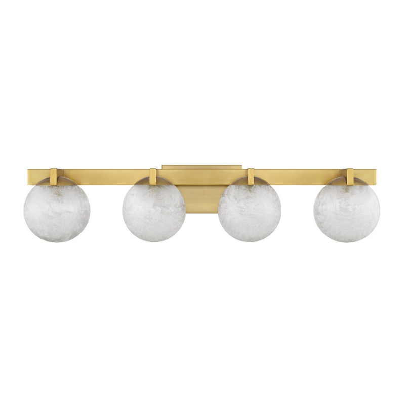 Savoy House 8-1017-4 Darien 4-lt 33" Bathroom Vanity Light - Warm Brass