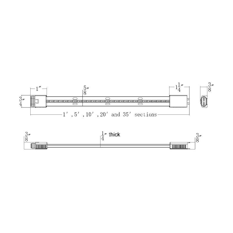 WAC 8012 Outdoor 12V Landscape IP66 Tape Light System