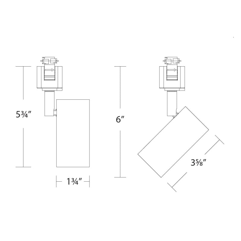 WAC L-8110 Cyn 10W LED Track Head, L Track, 5CCT Switchable