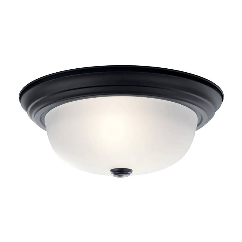 Kichler 8112 2-lt 13" Flush Mount-Black