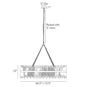 Arteriors 84038 Prescott 10-lt 45" Oval Chandelier