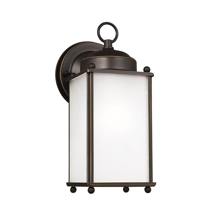 Generation 8593001 New Castle 1-lt 4.5" Outdoor Wall Lantern, Satin Etched Glass