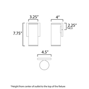 Maxim 86221 Caldera 1-lt 8" Tall LED Outdoor Wall Sconce