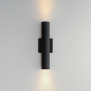 Maxim 86433 Calibro 2-lt 15" Tall LED Outdoor Wall Sconce - Black