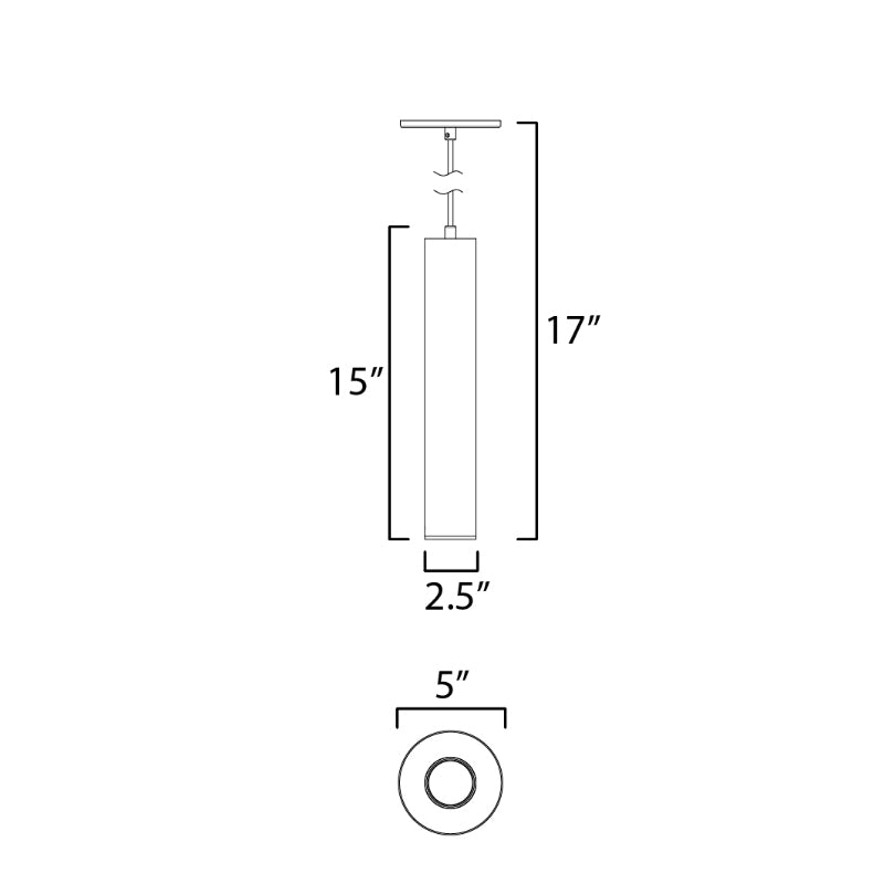 Maxim 86437 Calibro 1-lt 15" Tall LED Outdoor Pendant