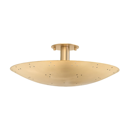 Hudson Valley 8718 Bern 3-lt 18" Flush Mount - Vintage Brass