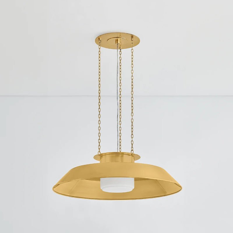 Hudson Valley 8832 Woodrow 1-lt 32" Pendant - Aged Brass