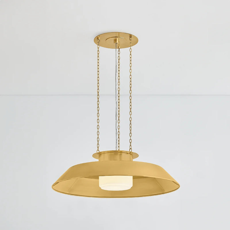 Hudson Valley 8832 Woodrow 1-lt 32" Pendant - Aged Brass