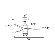 Maxim 88717 Falcon DC 52" Outdoor Ceiling Fan with LED Light Kit