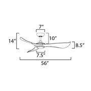 Maxim 88755 Keanu 56" Outdoor Ceiling Fan with LED Light Kit