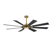Maxim 88878 Helm 72" Ceiling Fan with LED Light Kit - Natural Aged Brass