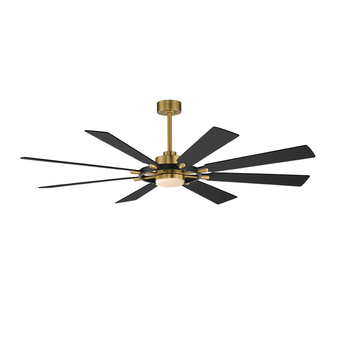 Maxim 88878 Helm 72" Ceiling Fan with LED Light Kit - Natural Aged Brass