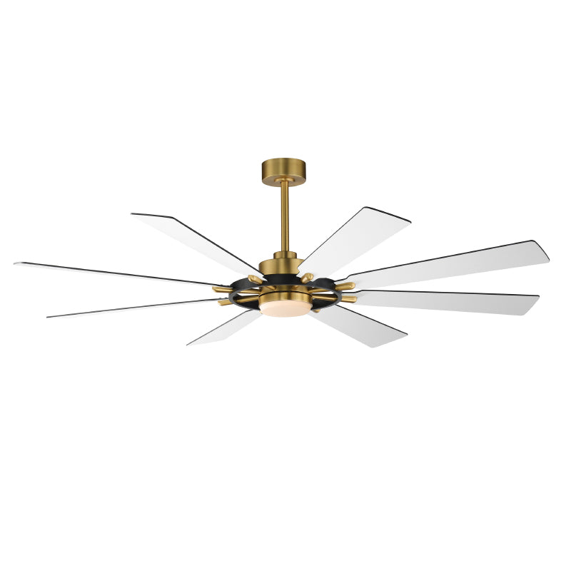 Maxim 88878 Helm 72" Ceiling Fan with LED Light Kit - Natural Aged Brass