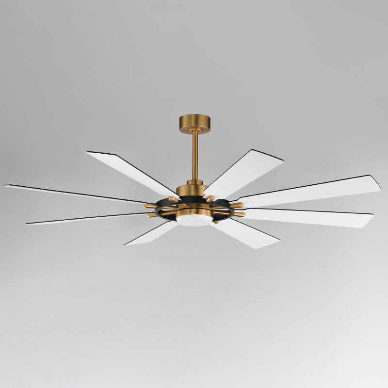 Maxim 88878 Helm 72" Ceiling Fan with LED Light Kit - Natural Aged Brass