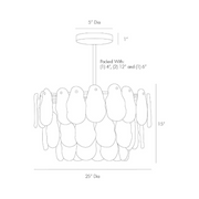 Arteriors 89454 Leon 3-lt 25" Chandelier