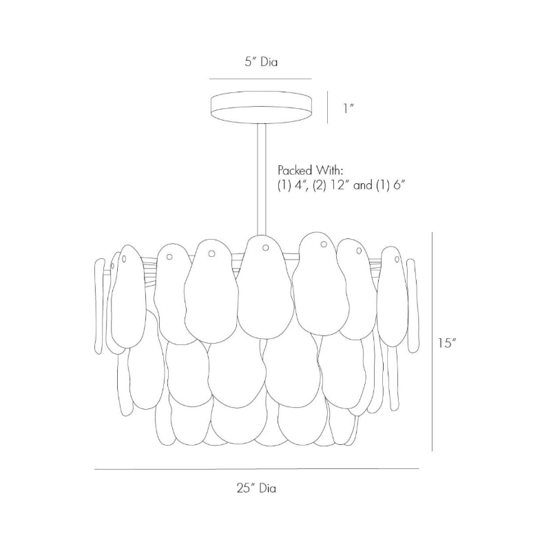 Arteriors 89454 Leon 3-lt 25" Chandelier
