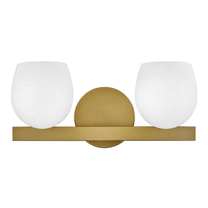 Hinkley 57022 Mae 2-lt 15" LED Vanity - Lacquered Brass