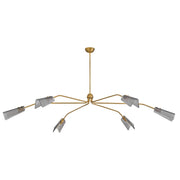Hinkley 48306 Altman 6-lt 80" LED Chandelier - Lacquered Brass