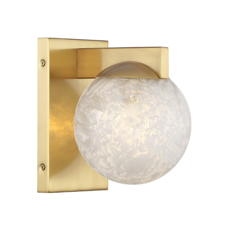 Savoy House 9-1017-1 Darien 1-lt 8" Tall Wall Sconce - Warm Brass