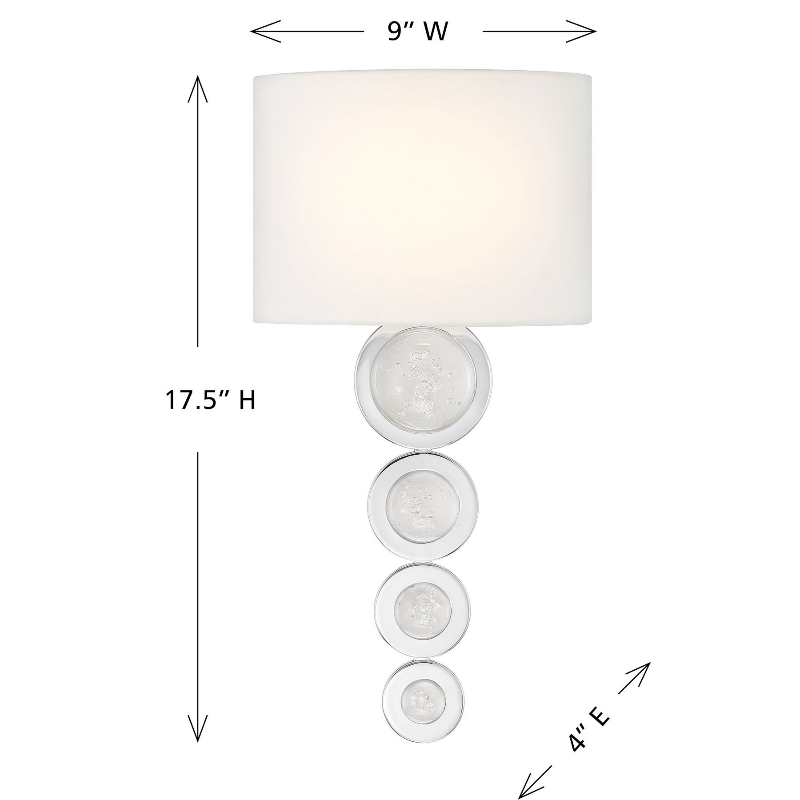 Savoy House 9-1032-1 Marseille 1-lt 18" Tall LED Wall Sconce - Chrome