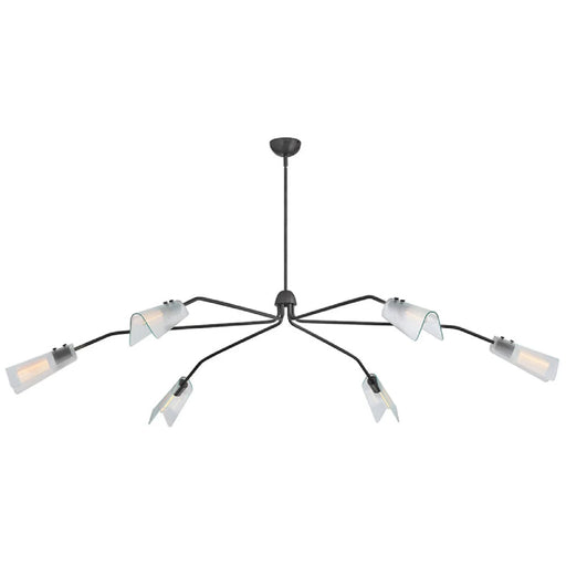 Hinkley 48306 Altman 6-lt 80" LED Chandelier - Gunmetal