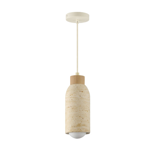 Maxim 90621 Pompeii 1-lt 5" Pendant - Travertine / Oyster