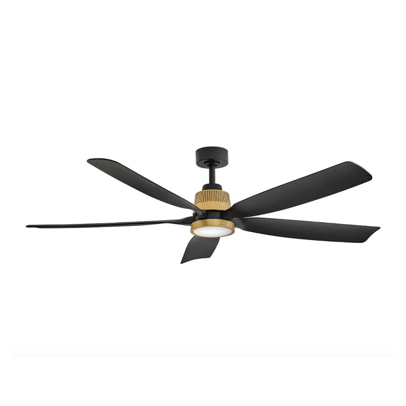 Hinkley 906564F-LDD Bodin 64" Indoor/Outdoor Smart Ceiling Fan with LED Light Kit-Heritage Brass