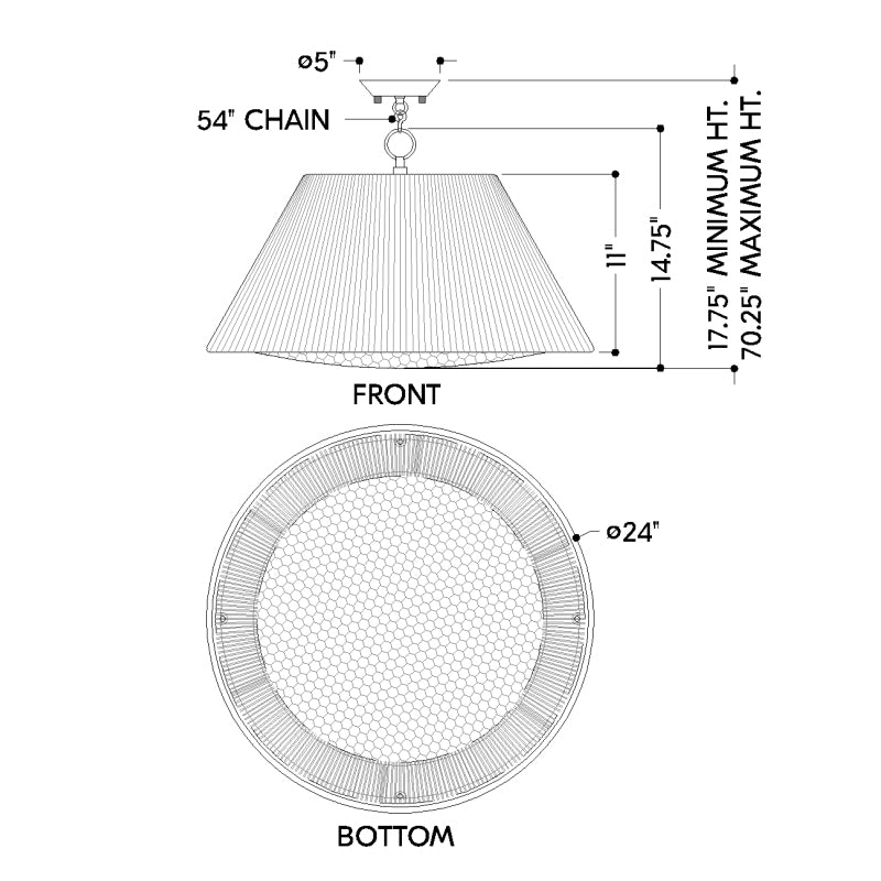 Hudson Valley 9424 Mystic 1-lt 24" LED Pendant