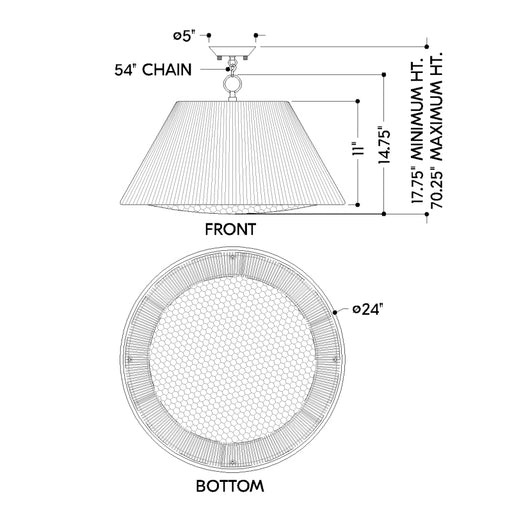 Hudson Valley 9424 Mystic 1-lt 24" LED Pendant